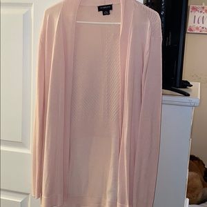 Long sleeve light pink cardigan